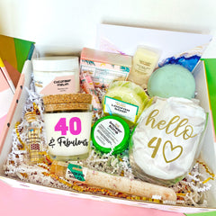 40 and Fabulous Large Birthday Candle Spa Box