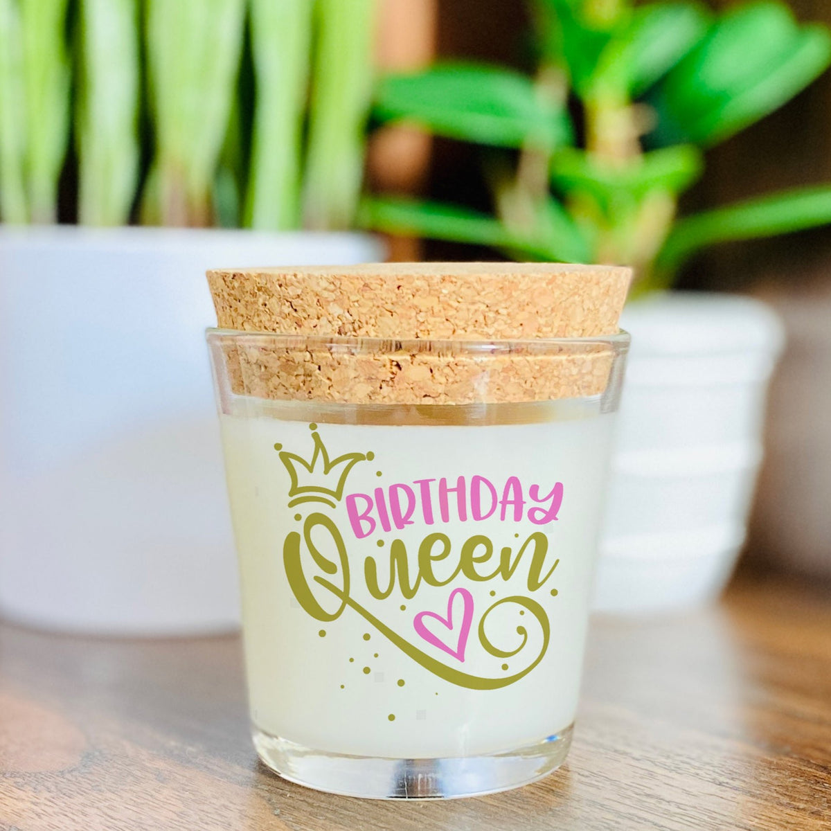 Birthday Queen Scented Coconut Wax Candle with Cork Lid