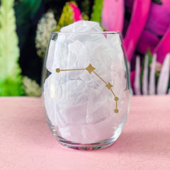 Capricorn Zodiac Constellation Wine Glass